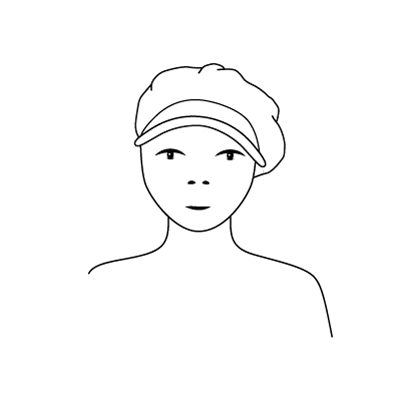 Porte del sombrero : Rakish angle