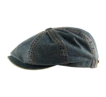 Béret denim délavé Hatteras Washed Denim Flat Cap