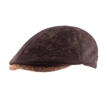 Casquette plate marron patiné Alex
