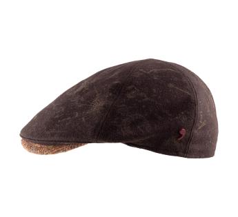 Casquette plate marron patiné Alex