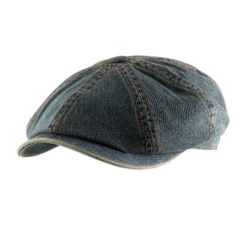 Béret denim délavé Hatteras Washed Denim Flat Cap