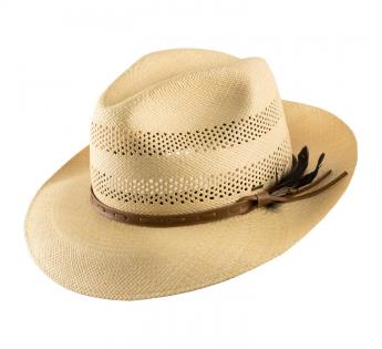 Accesorios Sombreros Sombreros de paja bailey of hollywood Sombrero de paja amarillo p\u00e1lido estampado a rayas 