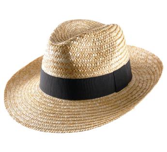 Chapeaushop Sombrero de Paja Luke para Hombre Sombrero para Hombre Natural 60 cm 