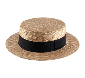 Chapeau Beige Canotier Luxe