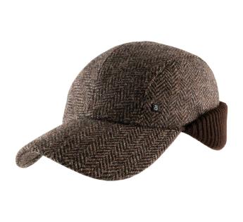 Gorra con visera para el otoño e invierno de piel color marrón - Solohombre