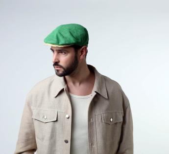 Casquette béret cuir verte Ionio-24